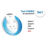 Тест Комбо 5в1 Sars-Cov-2/Flu A/B/RSV/ADV, діагностичний тест на 5 вірусів, 1 шт ПОШКОДЖЕНА УПАКОВКА: ціни та характеристики