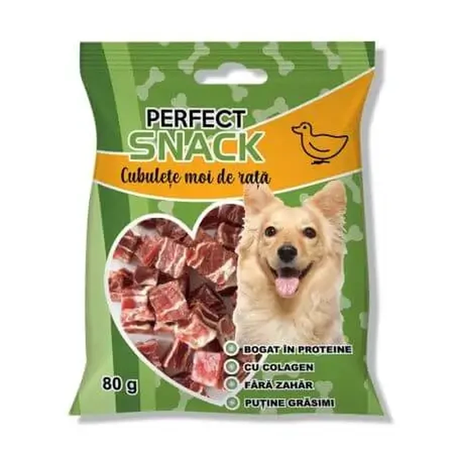 М'які кубики з качки для собак, 80 г, Perfect Snack: ціни та характеристики