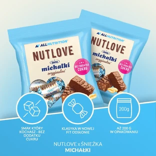 Allnutrition Nutlove Snowballs Original, шоколадные конфеты с арахисом, без добавления сахара, 200 г