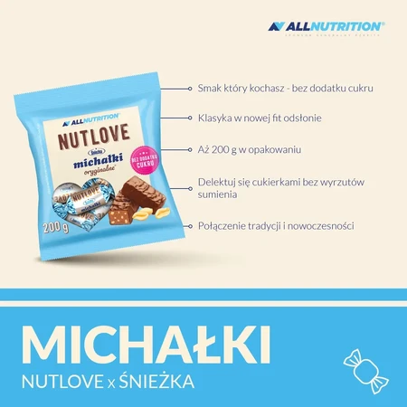 Allnutrition Nutlove Snowballs Original, шоколадные конфеты с арахисом, без добавления сахара, 200 г: цены и характеристики