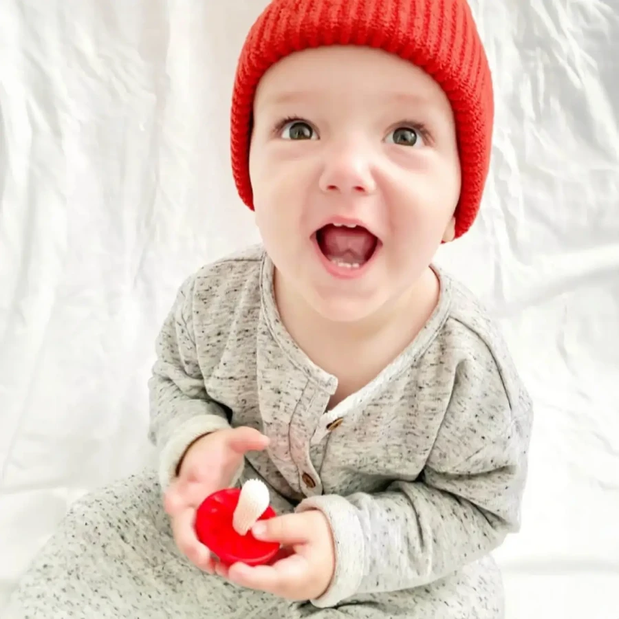 RaZbaby, логопедический прорезыватель, гриб, красный и синий, от 3 месяцев, 2 штуки: цены и характеристики