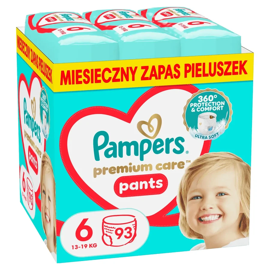 Комплект Pampers Premium Care Pants, підгузки, розмір 6, 13-19 кг, 2 x 93 шт.: ціни та характеристики