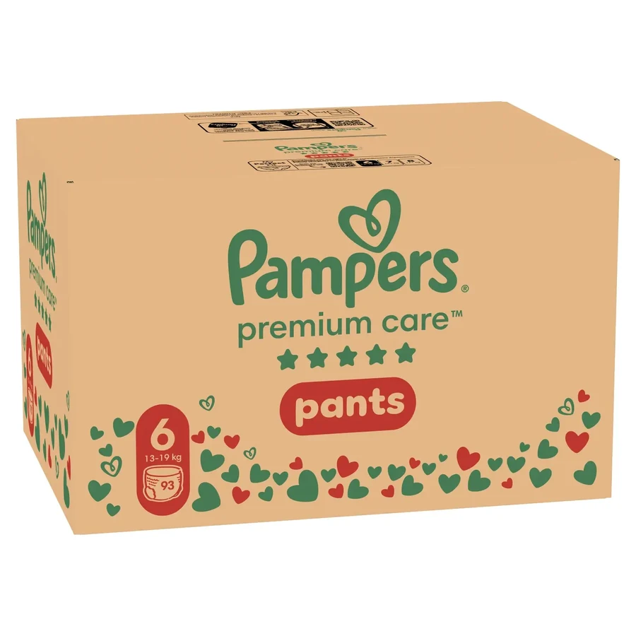 Комплект Pampers Premium Care Pants, підгузки, розмір 6, 13-19 кг, 2 x 93 шт.: ціни та характеристики