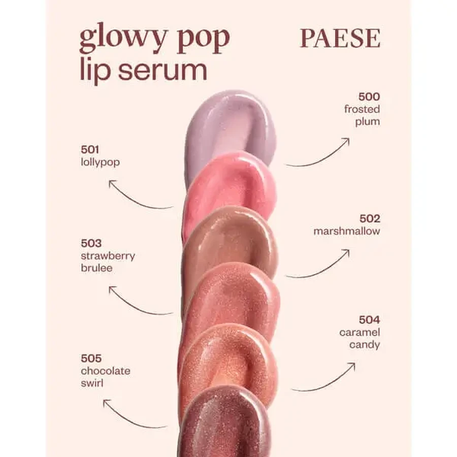 Paese GlowyPop Lip Serum, відновлююча сироватка для губ, 503 Полуничне брюле, 2,2 г: ціни та характеристики