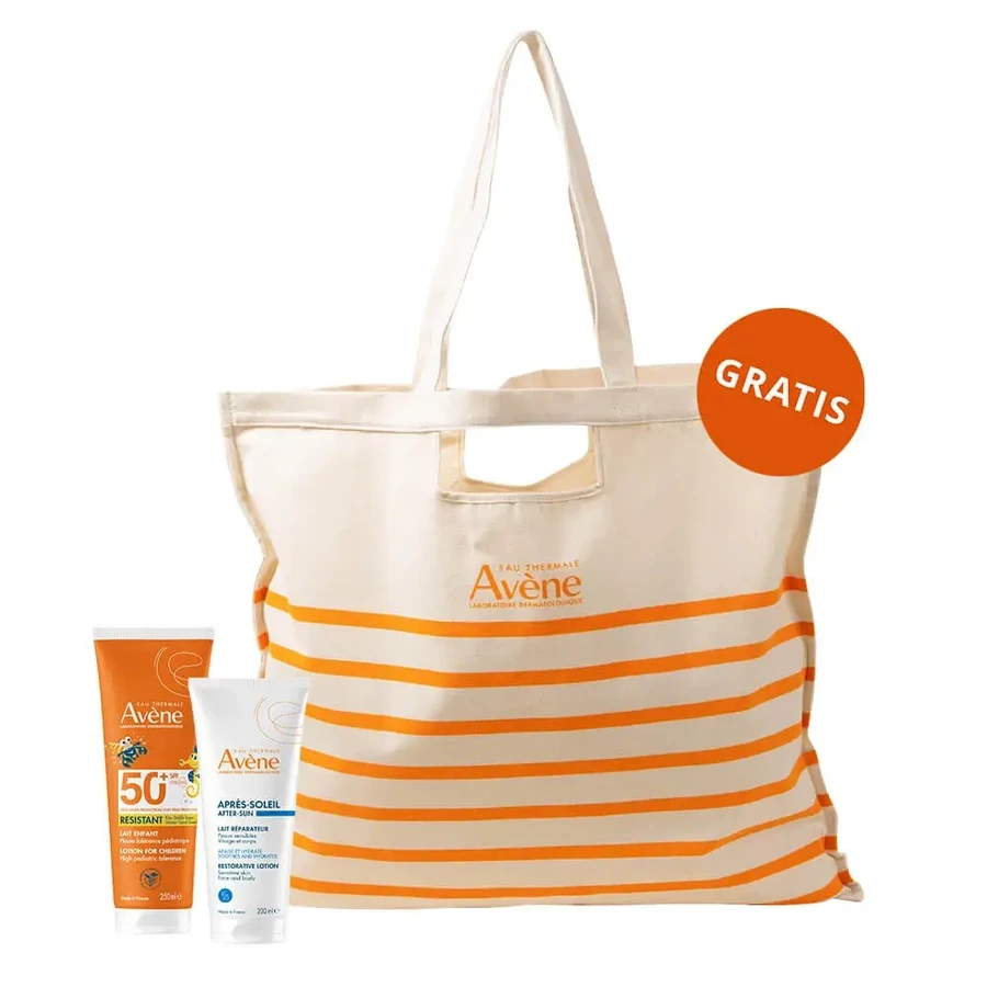 Avene Sun set, очень высокая защита от солнца, детское молочко, SPF 50+, 250 мл + лосьон после загара, для взрослых и детей от 2 лет, 200 мл + пляжная сумка бесплатно: цены и характеристики