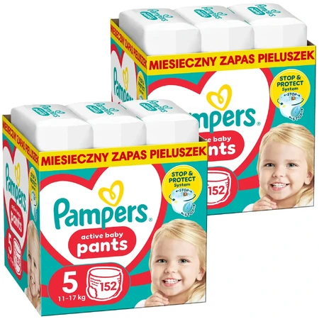 Набор Pampers Pants, подгузники, Junior, размер 5, 12-17 кг, 2 x 152 шт.: цены и характеристики