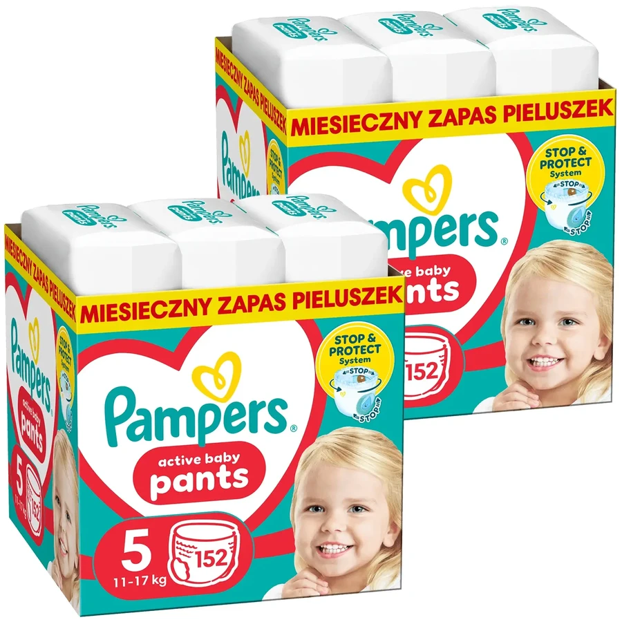 Набор Pampers Pants, подгузники, Junior, размер 5, 12-17 кг, 2 x 152 шт.: цены и характеристики