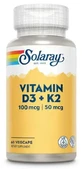 Solaray Вітамін D3 та K2, 60 капсул
