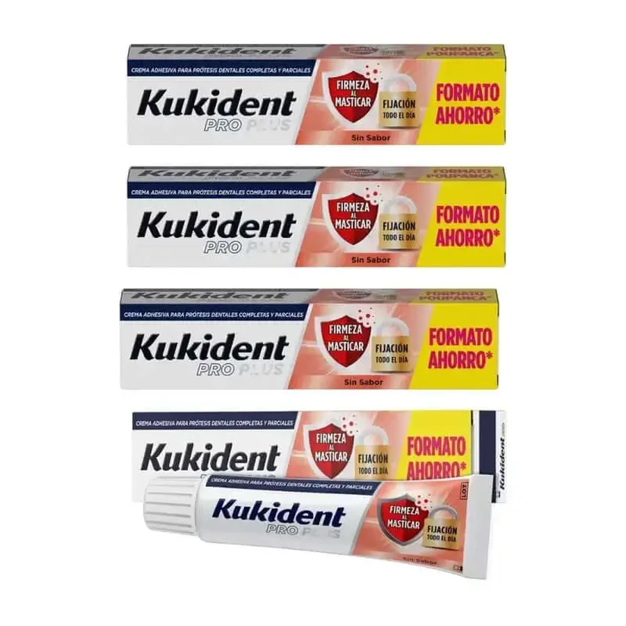 Жувальні таблетки Kukident Quadruple Pro Plus Твердість, 4 х 57 г: ціни та характеристики