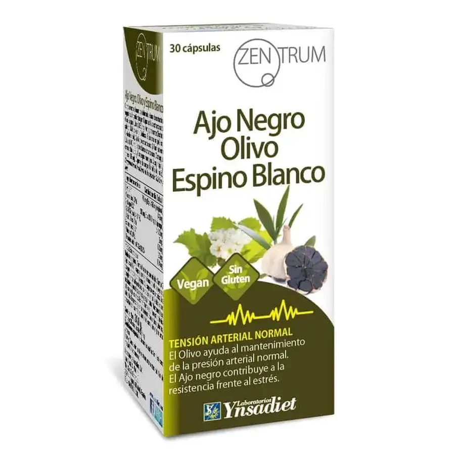 Ynsadiet Zentrum Черный чеснок Боярышник Белая олива , 30 капсул: цены и характеристики