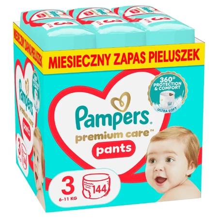 Набор Pampers Premium Care Pants, подгузники, размер 3, 6-11 кг, 2 x 144 шт.: цены и характеристики