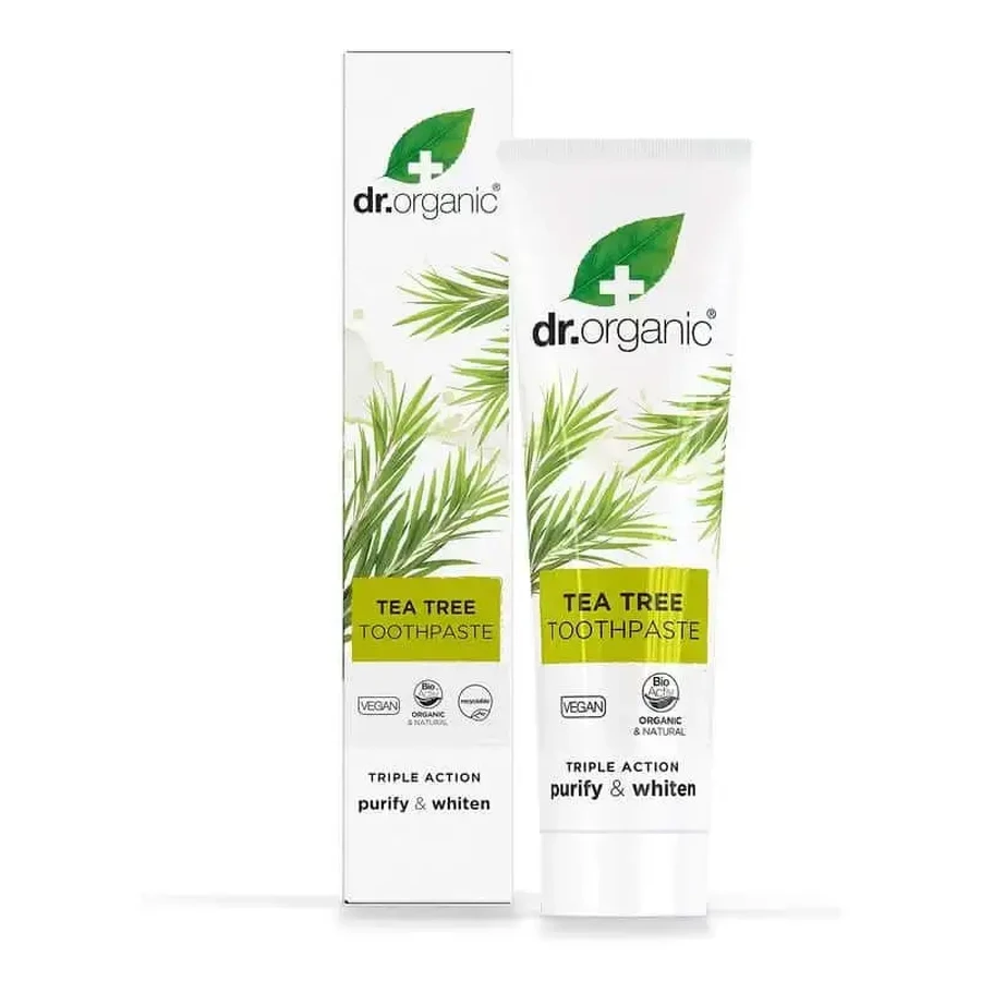 Зубна паста потрійної дії з чайним деревом Dr.Organic 100 мл: ціни та характеристики