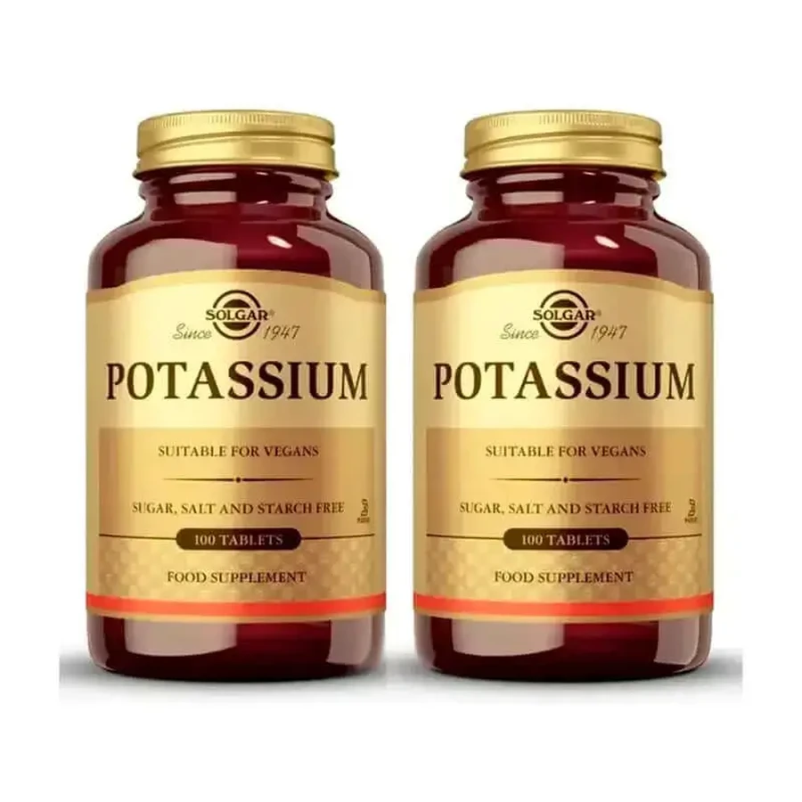 Solgar Potassium, упаковка 2 x 100 таблеток: цены и характеристики