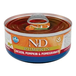 Вологий корм з куркою, гарбузом та гранатом для котів N&D Pumpkin, 70 г, Farmina