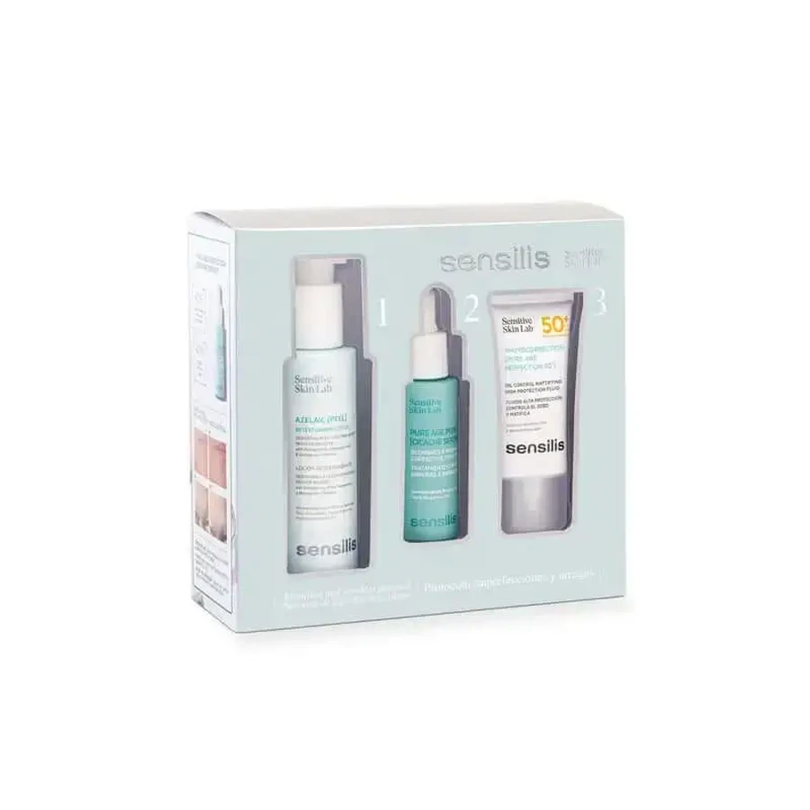 Sensilis Imperfections and Wrinkles Protocol Pack Pure Age Serum 30ml+ Azelaic Peel 100ml+ Photo Pure Age 50+ 15 ml: цены и характеристики