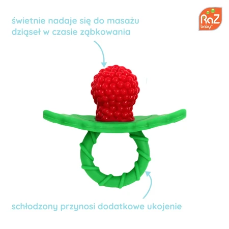 RaZbaby, силиконовый прорезыватель, сочная малина, с 3 месяцев, 1 штука: цены и характеристики