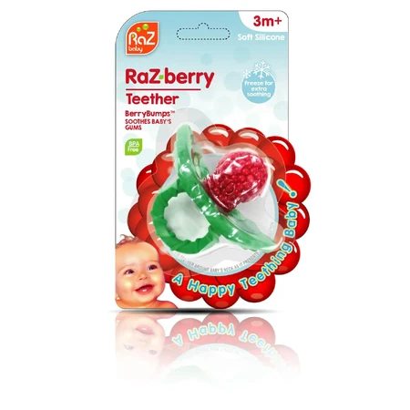 RaZbaby, силиконовый прорезыватель, сочная малина, с 3 месяцев, 1 штука: цены и характеристики