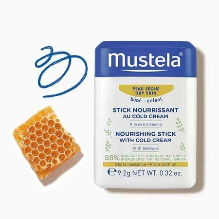 Стік для губ та обличчя Mustela Bebe з колд-кремом живильний для сухої шкіри, 2 шт. по 9.2 г: ціни та характеристики