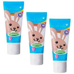 Зубна паста Brush Baby з м'ятою та яблуком 0-3 роки, 3 шт. по 50 мл