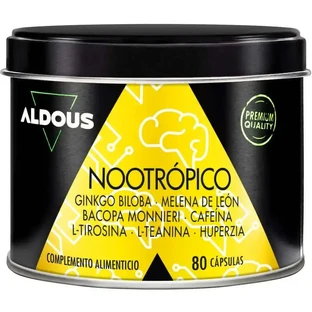 Aldous Labs Nootropic з гінкго білоба, левовою гривою, кофеїном, бакопою, тирозином, теаніном, теаніном і гуперзином А