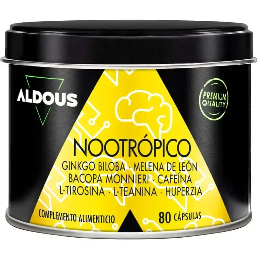 Aldous Labs Nootropic з гінкго білоба, левовою гривою, кофеїном, бакопою, тирозином, теаніном, теаніном і гуперзином А: ціни та характеристики