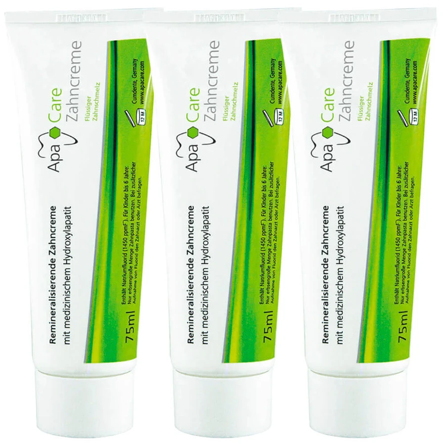 Зубна паста ApaCare Zahncreme, ремінералізуюча, 3 шт. по 75 мл: ціни та характеристики
