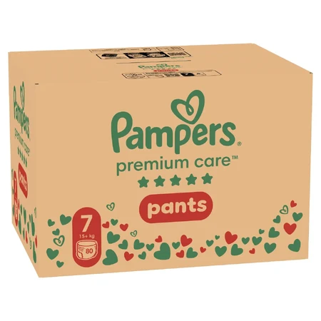 Комплект підгузків Pampers Premium Care Pants, розмір 7, 15+ кг, 2 х 80 шт.: ціни та характеристики