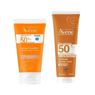 Avene Флюид Spf 50+ Цвет 50 мл + Невидимое молочко Spf 50 250 мл