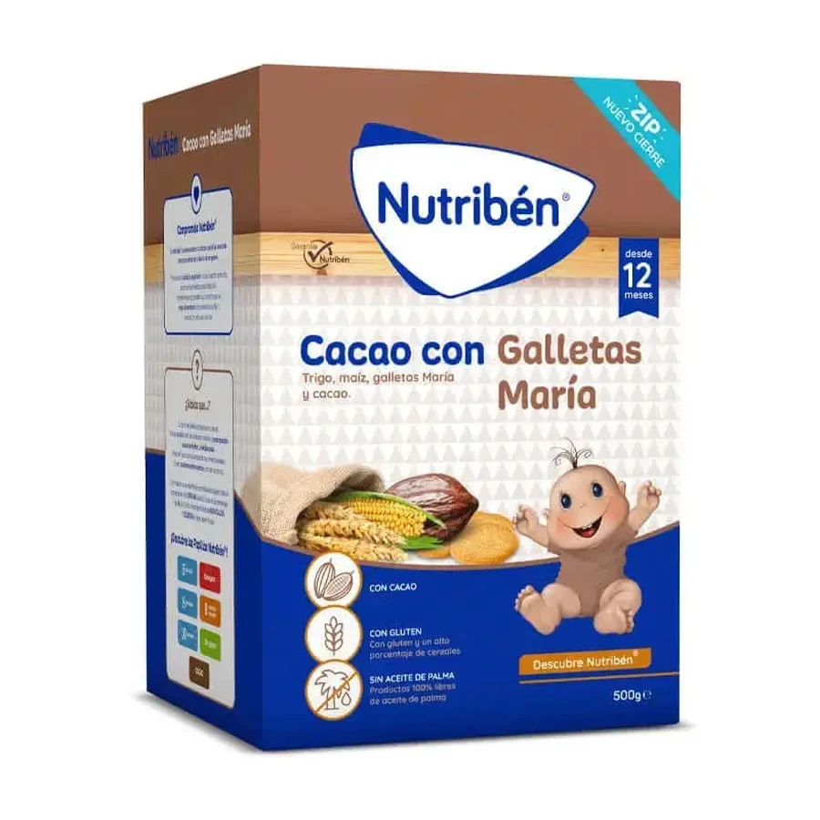 Nutriben Папилла Какао с печеньем Мария 500 г: цены и характеристики