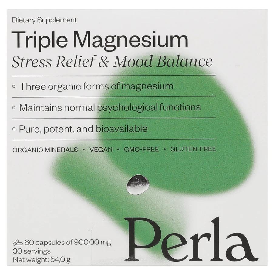 Антистрес Perla Helsa Triple Magnesium капсули, №60: ціни та характеристики