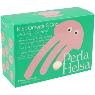 Омега-3 Perla Helsa Kids из трески с витаминами А и D3 капсулы, №120