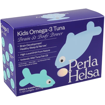 Омега-3 Perla Helsa Kids із тунця з високим рівнем ДГК по 300 мг капсули, №120: ціни та характеристики