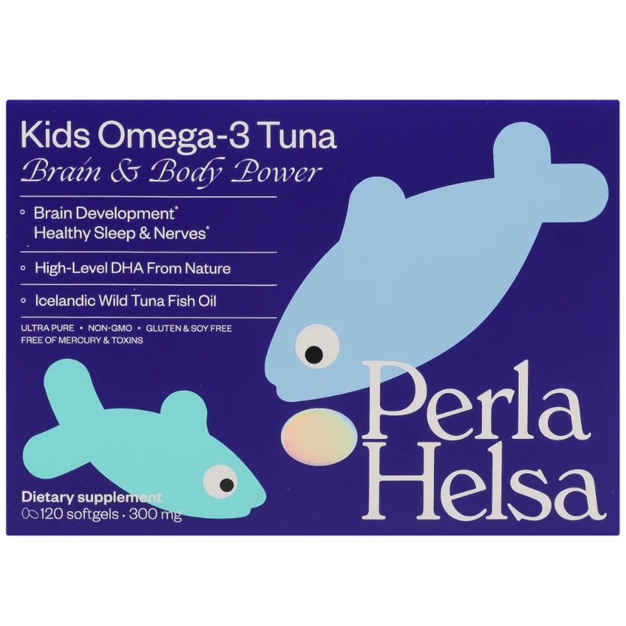 Омега-3 Perla Helsa Kids із тунця з високим рівнем ДГК по 300 мг капсули, №120: ціни та характеристики