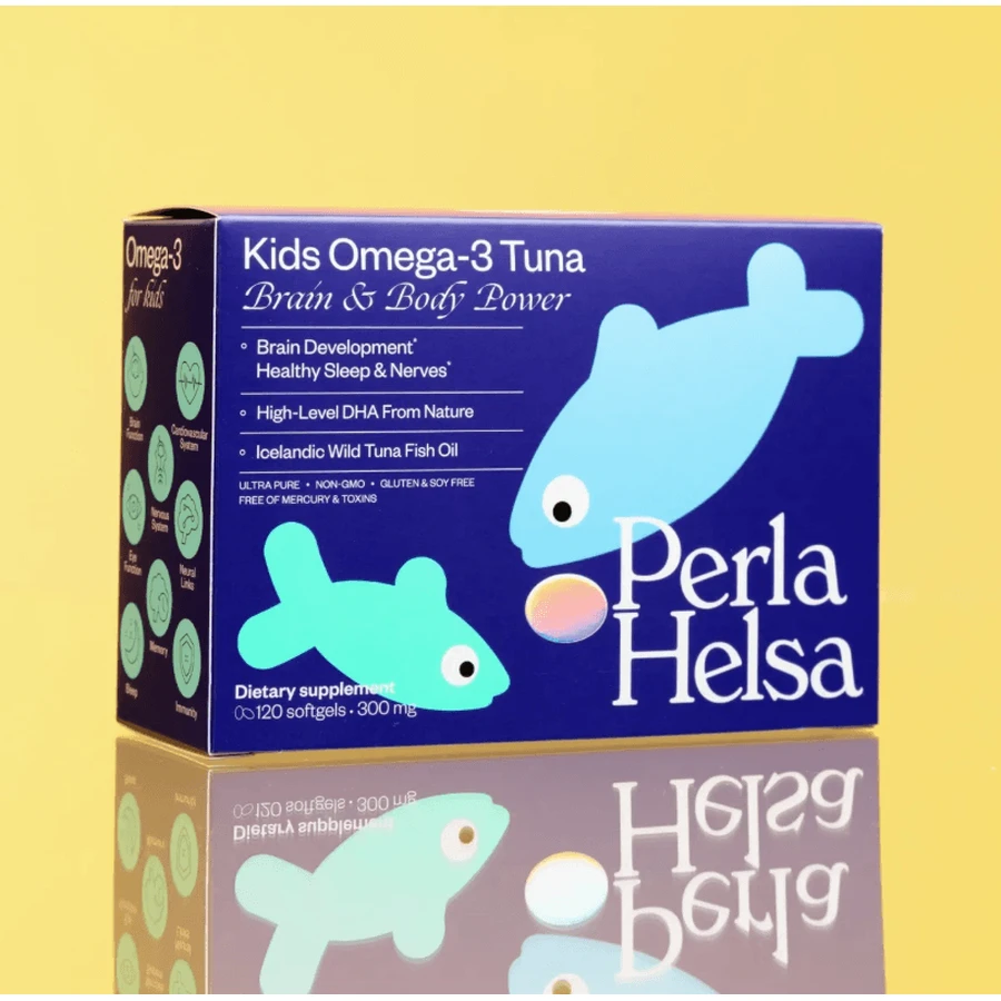Омега-3 Perla Helsa Kids із тунця з високим рівнем ДГК по 300 мг капсули, №120: ціни та характеристики