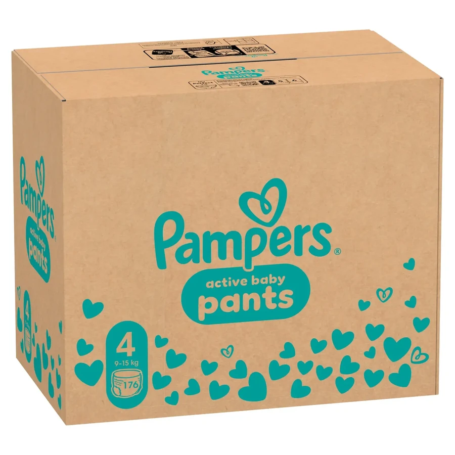 Pampers Трусики, підгузки, Maxi, розмір 4, 9-15 кг, 2 x 176 шт.: ціни та характеристики
