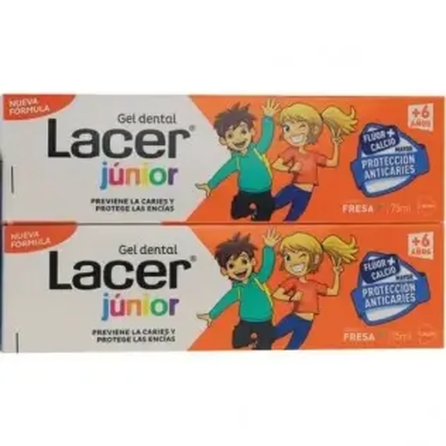 Lacer Duplo Junior Клубничная зубная паста 2х75 мл: цены и характеристики