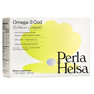 Жирні кислоти Perla Helsa Омега-3 із печінки тріски капсули, №120