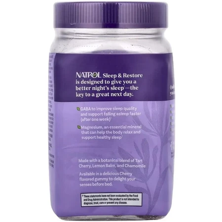 Здоровий сон та відновлення, без мелатоніну, смак вишні, Sleep & Restore, Natrol, 60 жувальних цукерок: ціни та характеристики
