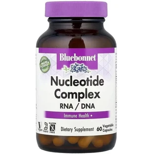 Комплекс нуклеотидів, РНК/ДНК, Nucleotide Complex, RNA/DNA, Bluebonnet Nutrition, 60 вегетаріанських капсул