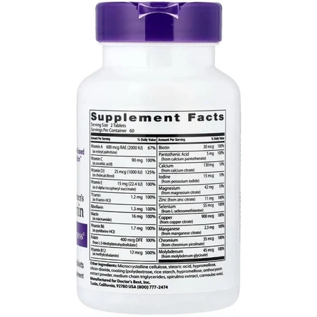 Мультивітаміни для жінок, Women's Multi-Vitamin, Doctor's Best, 120 таблеток: ціни та характеристики