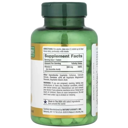 Вітамін C, 500 мг, Vitamin C, Nature's Bounty, 250 таблеток: ціни та характеристики