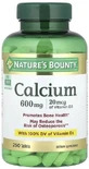 Кальций и Витамин D3, 600 мг и 20 мкг, Calcium, Nature's Bounty, 250 таблеток