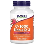 Витамин C-1000, Цинк и витамин D3, Vitamin C-1000 Zinc & D-3, Now Foods, 100 вегетарианских капсул: цены и характеристики