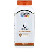Витамин C с шиповником, 1000 мг, Vitamin C with Rose Hips, 21st Century, 110 таблеток