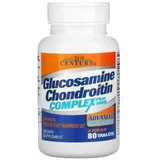 Глюкозамин, хондроитин и МСМ, Glucosamine Chondroitin Complex Plus MSM, Advanced Triple Strength, 21st Century, 80 таблеток