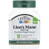 Їжовик гребінчастий, 2100 мг, Lion's Mane, 21st Century, 60 вегетаріанських капсул