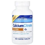 Кальцій цитрат та вітамін D3, Calcium Citrate Petites + D3, 21st Century, 200 таблеток в оболонці: ціни та характеристики