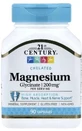 Магний глицинат, Chelated Magnesium Glycinate, 21st Century, 90 капсул