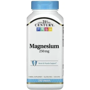 Магній, 250 мг, Magnesium, 21st Century, 250 таблеток