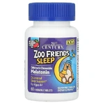 Мелатонін для дітей від 4 років, смак малини, Zoo Friends Sleep, Children's Chewable Melatonin 21st Century, 60 жувальних таблеток: ціни та характеристики